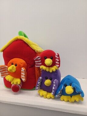 Melissa And Doug Bird House Shape Sorter Sensory Nesting Toy Set